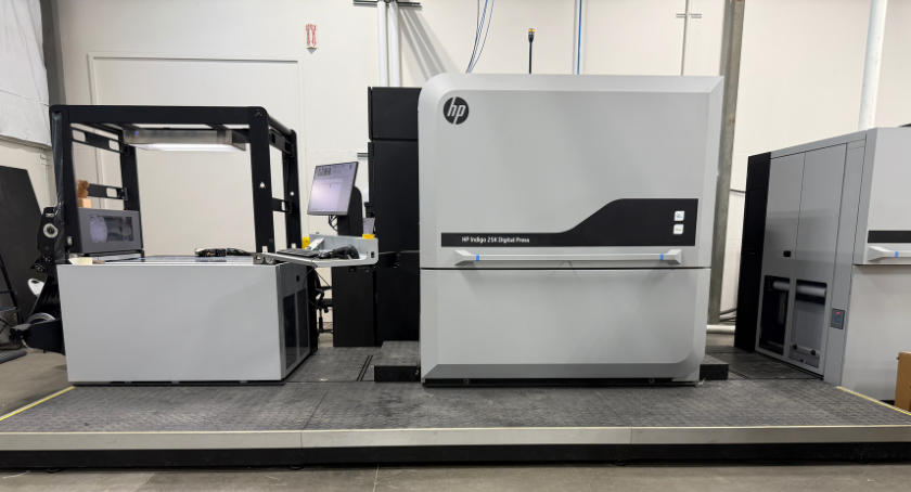 The brand new HP Indigo 25K press that will power digital printing at Vert.